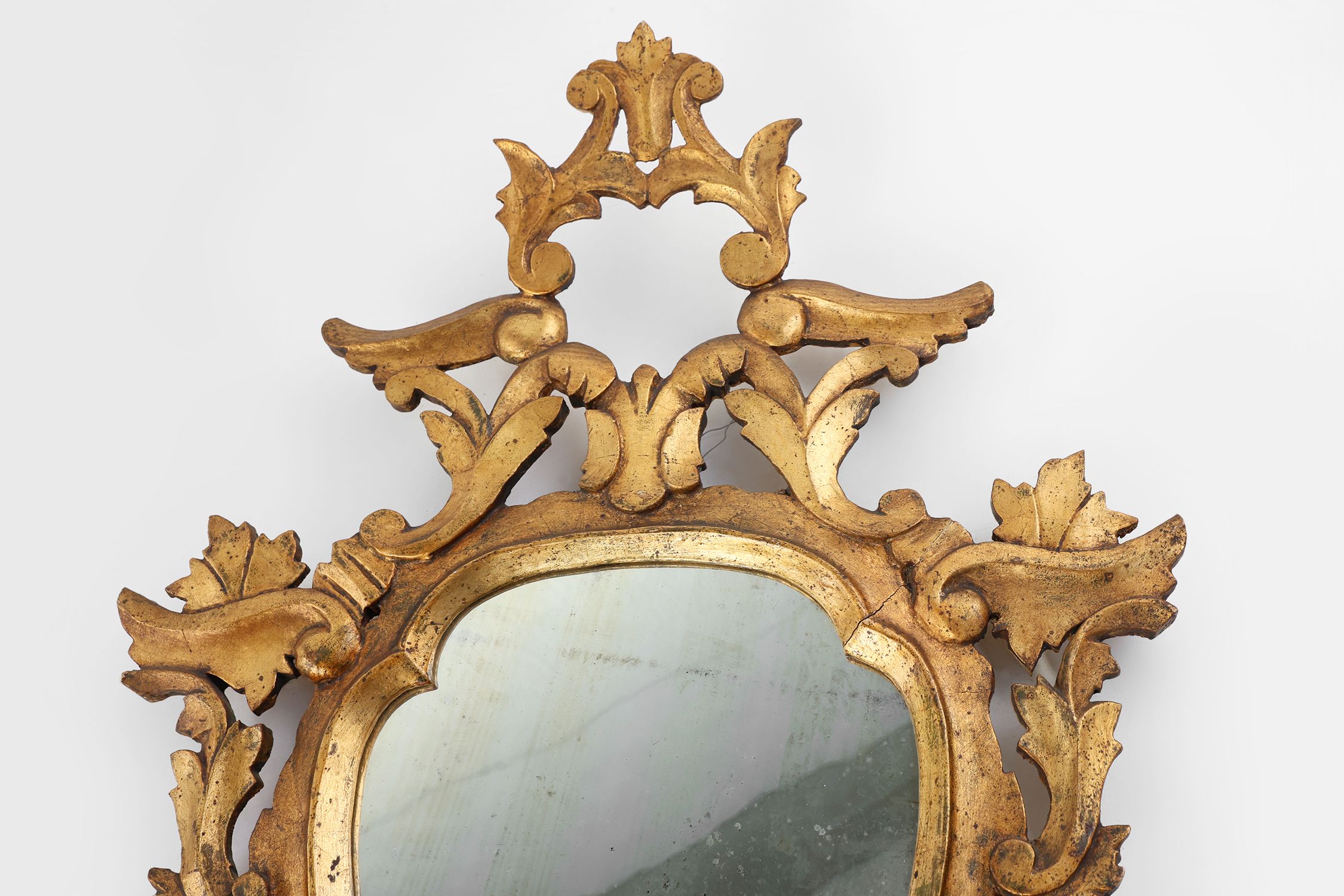 Pair of two Venetian Rococo giltwood mirrors, ca. 1850 Italythumbnail